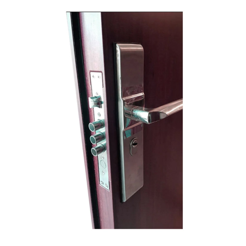 Puerta de seguridad color marron alto 2,05m ancho 86cm - Imagen 5