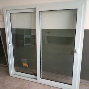 Ventana corrediza 1000 x 1100 mm Doble vidrio templado