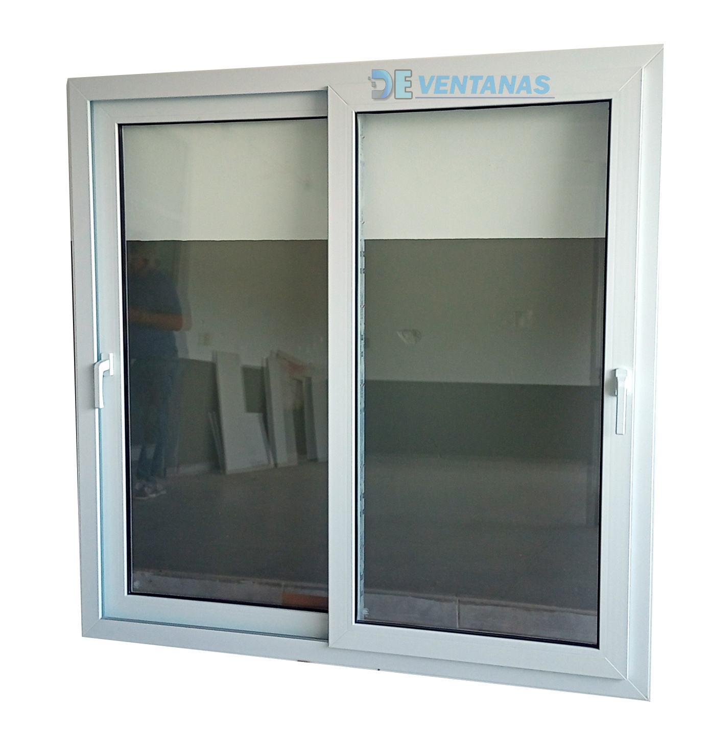 Ventana corrediza 1200 x 1100 mm Doble vidrio templado